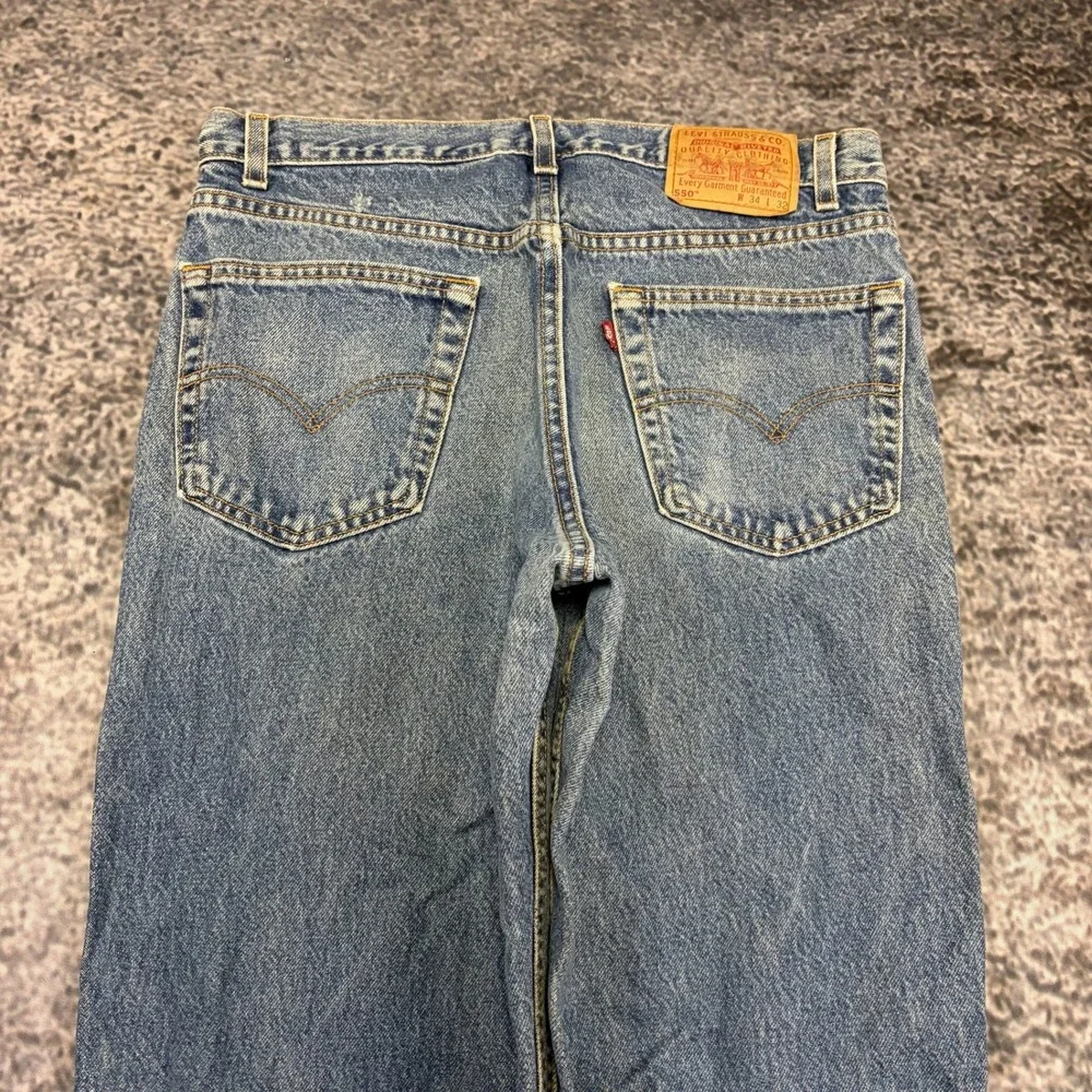 Vintage 90s Levi's 550 Jeans Relaxed Fit Mens 34x31 Blue Straight Leg Denim